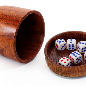 Dice Cup Yardwe Wooden Shaker for Bar Games-0